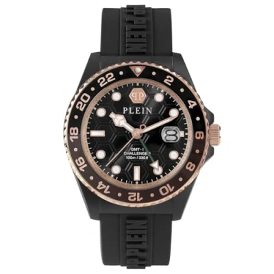 Image of Philipp Plein Gmt i Challenger Mens Black Watch PWYBA0823 Silicone One Size