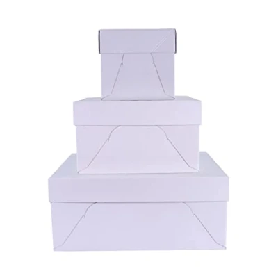 Image of PME Baking Essentials Square Cake Box 22 cm / 9 inch, Set of 3