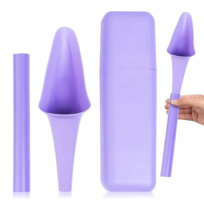Image of SHEWEE Flexi + Case Reusable Pee Funnel A Flexible, Larger Version Of The Original Female Urination Device Since 1999! Quickly, Easily &amp; Discreetly, Wee Standing Up. Comes with Pipe (Lilac)