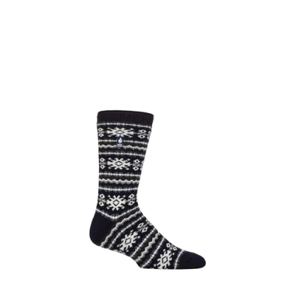 Image of Mens 1 Pair SOCKSHOP Heat Holders Nordic Soul Warming Thermal Socks Navy 6 11