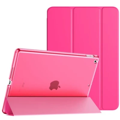 Image of TiMOVO for iPad 10.2 Case 9th Generation 2021/ 8th 2020/ 7th 2019 Case,Slim Translucent Hard PC Protective Smart Cover with Stand Inch, Bright Pink