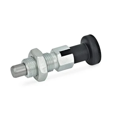 Image of Ganter Normelemente GN 717 8 M12X1.5 CK ST Locking Bolt, Silver, Gewinde d2: M12x1,5, Set of 2 Pieces