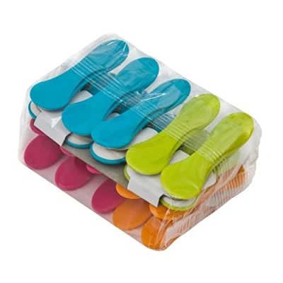 Image of Caraselle Soft Clip Laundry Pegs for Delicate Fabrics Gentle and Sturdy Clothespins Silk, Woolen, More Fine Fabric Washing Line Strong Clothes in Assorted Colours 10 pcs