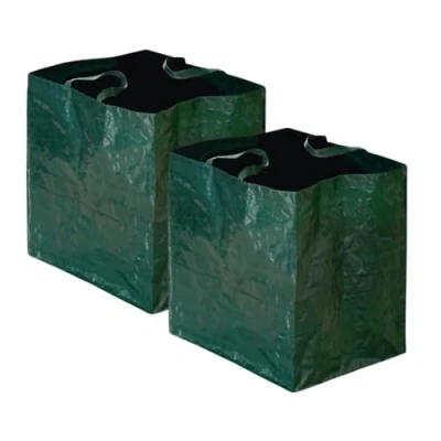 Image of Garden Mile waste Bags 55L x 2 Heavy Duty Bags, Reusable Sacks with Handles, Ideal for Collecting Waste, Plant grass and Leaves (55L)