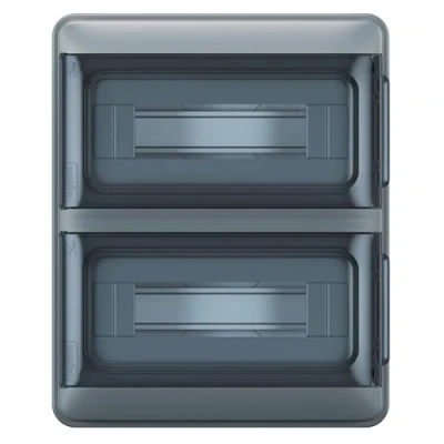Image of Legrand, Plexo S 601894 Wet Room Distributor, Surface Mounted Protection Class IP65 IK07, 2 Row, 24 Modules, Dimensions: 350 x 285 106 (H W D) with Neutral Conductor and Protective