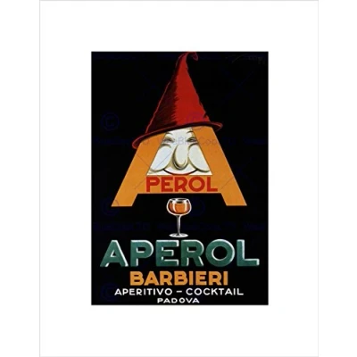 Image of Wee Blue Coo Commercial Advert Aperol Aperitif Alcohol Italy Wall Art Print