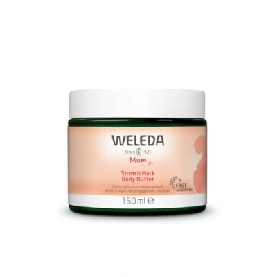 Image of Weleda Organic Mama Pregnancy Body Butter Rich Natural Cosmetics Massage to Prevent Stretch Marks On The Stomach, Thigh and Chest (1 X 150 ml)