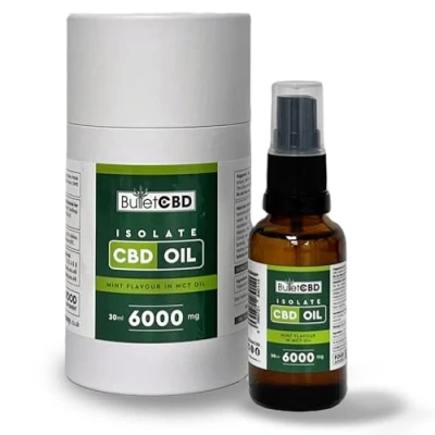 Image of BulletCBD 6000mg CBD 30ml, in Mint C8 MCT Coconut Oil