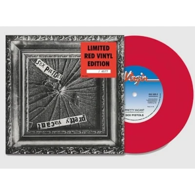 Image of Sex Pistols Pretty Vacant Red vinyl Numbered Edition Sealed 2023 UK 7&quot; 552620 3