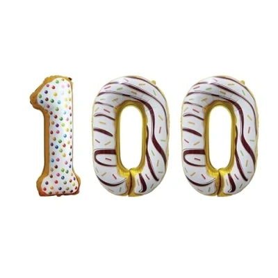 Image of Candy Number 100 Large Helium Foil Balloon Birthday Party Wedding Anniversary Decoration 101cm