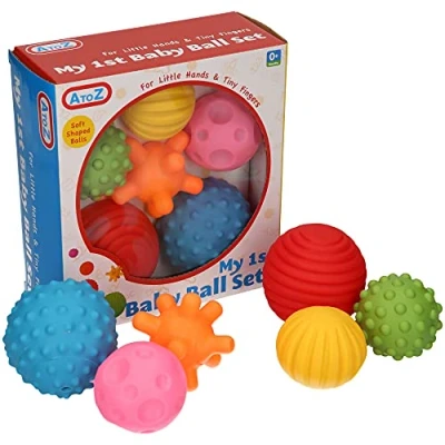 Image of A to Z 61017 My First Baby Multi Textured Sensory Soft Balls, multicolor