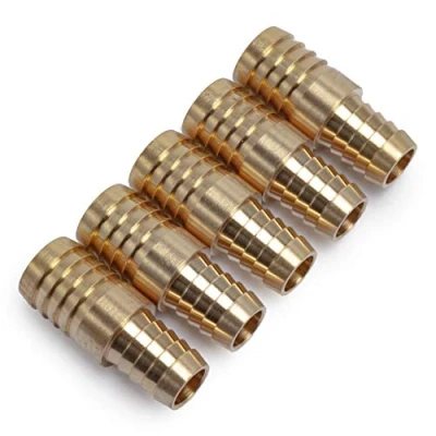 Image of LTWFITTING Brass Barb Hose Reducing Splicer Mender 12mm ID x 16mm Fitting Air Water Fuel Boat (Pack of 5)