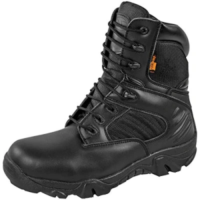 Image of Highlander Echo Tactical Boots Black Leather SWAT Forces Military Special Ops (UK 9)