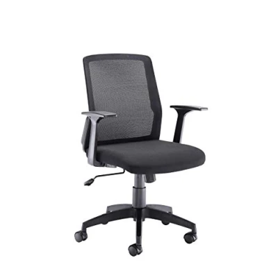 Image of Office Hippo Desk Chair, Ergonomic Chair For Home &amp; With Breathable Mesh Backrest, Fixed Arms Comfort Support, Computer Daily Use, Up To 115kg Weight, Black