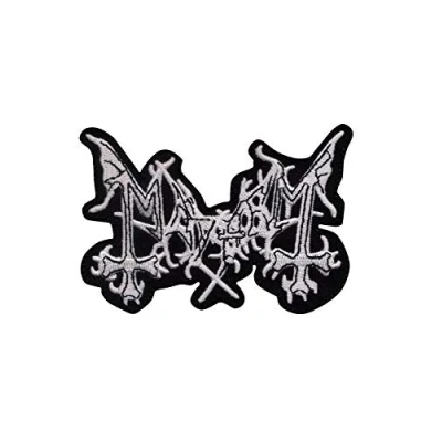 Image of Maam Mayhem Death Metal Band Patch Badge Embroidered Iron on Applique Souvenir Accessory