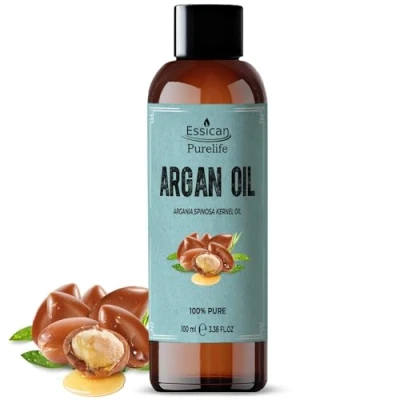 Image of Argan Oil 100ml, Cold Pressed For Face, Skin, &amp; Body 100% Moroccan Oil, Rich in Vitamin E Healthy Pure Hair Nails, Frizz Control Vegan, Cruelty Free