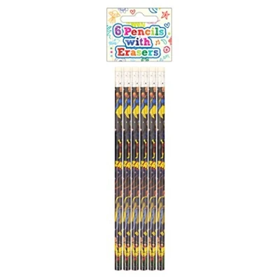 Image of HENBRANDT 24 x Super Hero Pencils with Erasers on Top