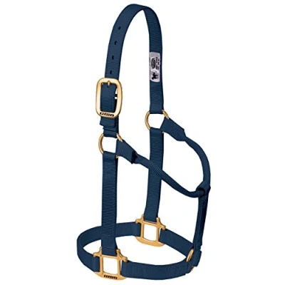 Image of Weaver Leather Original Non Adjustable Nylon Horse Halter, Navy, Yearling