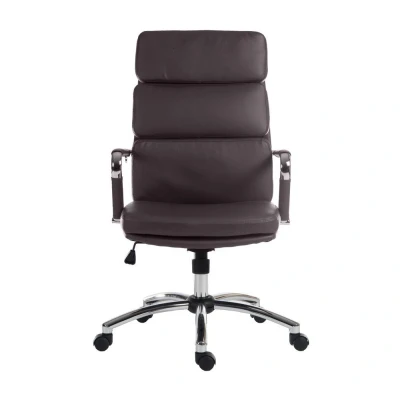 Image of TEKNIK Deco 1097BN Faux Leather Tilting Executive Chair Brown