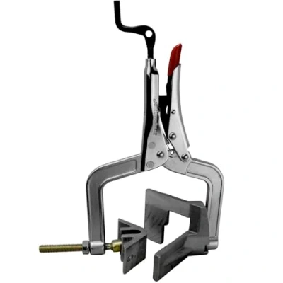 Image of JointMaster, 90 Degree, Angle Clamping Tool, Throat Depth: 3&quot;, Max Capacity: 1 1/4&quot;, OAL: 8 1/2&quot;, Single Hand T Joint Clamp PL634, Strong Tools