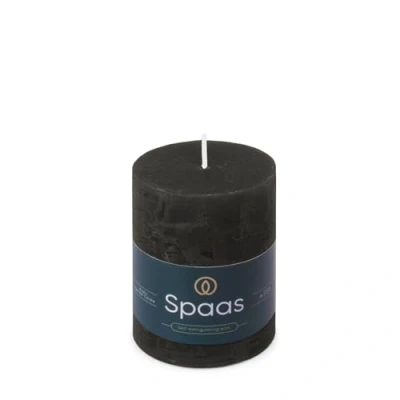 Image of Spaas Rustic Pillar Candle 70/95 mm 35h, Black