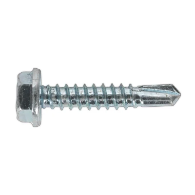 Image of Sealey Self Drilling Screw 4.8 x 25mm Hex Head Zinc Pack of 100