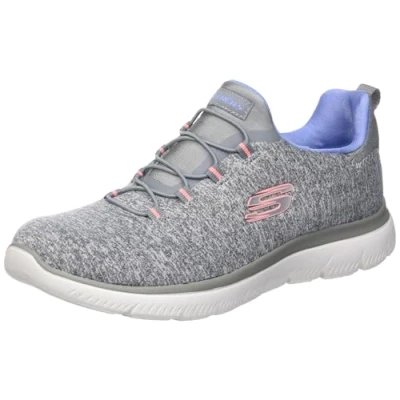 Image of Skechers Women&#039;s, Summits Quick Getaway Sneaker Grey Blue 8.5 M