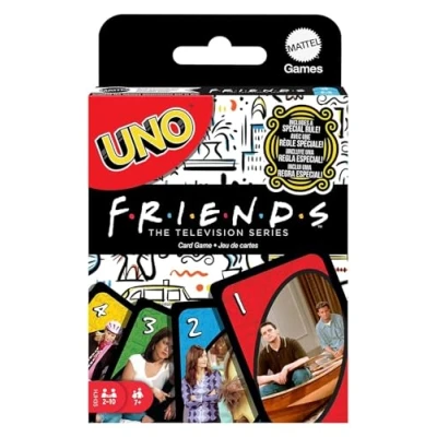 Image of Mattel Games UNO Friends Card Game, Family, Adult and Party Game Night, 2 to 6 Players, Collectibles Inspired by The TV Series
