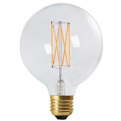 Image of Girard Sudron 715987 LED 125mm Globe G125 Filament Lightbulb Lamp, E27 (ES Edison Screw Cap), Clear, Very Warm White, 450 Lumens, Dimmable, 6 W