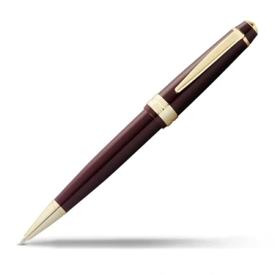 Image of Cross Bailey Light ballpoint pen (line width F, ink colour: black, includes gift box) red with gold fittings