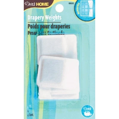 Image of Dritz Drapery Weights, Lead, White, 4 Piece