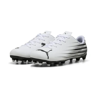 Image of Puma Attacanto II Moulded stud football boots for kids, Size: 4.5, White/black shoes