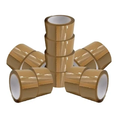 Image of 1ABOVE 12 Rolls Brown Tape for Packing 48mm x 66m 54 microns Ideal as Clear Parcel Tape, Packaging Strong Clear, Heavy Duty, Moving House, Box