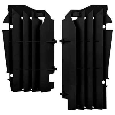 Image of Polisport Kawasaki Radiator Louvers KXF 250 2017 2020, Black Motocross4u