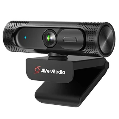 Image of AVerMedia Live Streamer CAM 315, Webcam, 1080p/60fps Recording, Microphones, Fixed Focus, Wide Adjustable Field of View, Works with Skype, Zoom, Teams Black