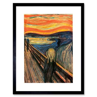 Image of Wee Blue Coo Edvard Munch Scream Painting Picture Framed Wall Art Print