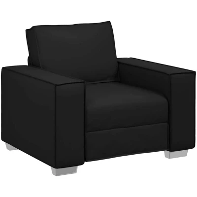 Image of vidaXL black artificial leather sofa chair for office/living room 99x78x84 cm, 110 kg max weight