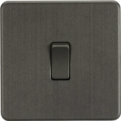 Image of KnightsBridge Screwless 20A 1G DP Switch Smoked Bronze