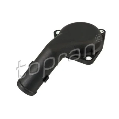 Image of 021121121D, 022121121E Coolant Flange TOPRAN 111 181 Plastic VOLKSWAGEN: Golf 4, 5, Transporter AUDI: A3 Sportback, Hatchback, TT Coupe
