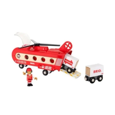 Image of BRIO World Airport Cargo Transport Helicopter for Kids Age 3 Years Up Aircraft