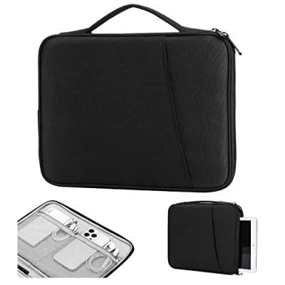 Image of TiMOVO 9 11&quot; Tablet Sleeve for iPad 10th Gen. 10.9&quot;, 9th/8th/7th 10.2&quot;, Air 11/Air 5th/4th 10.9&quot;,Galaxy Tab A9+/A9 Plus 11&quot;,Protective Bag with Pockets, Black