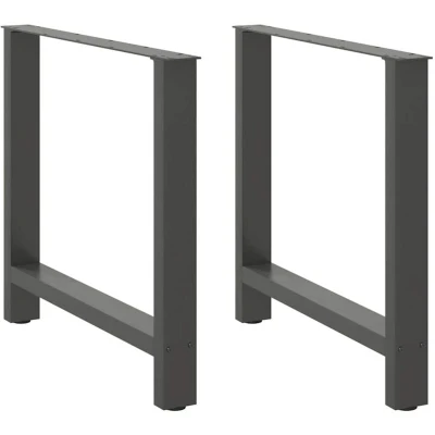 Image of vidaXL Coffee Table Legs Anthracite 2 Pieces 80 x (72 73) cm Steel