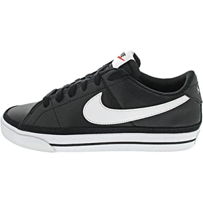 Image of NIKE Men&#039;s Court Legacy Sneaker, Black/White, 6.5 UK