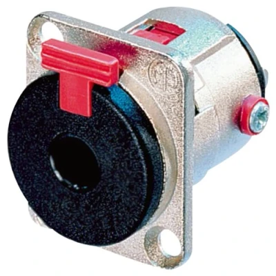 Image of Neutrik Nickel NJFP6C 6.35 mm Locking Stereo Jack Chassis Socket