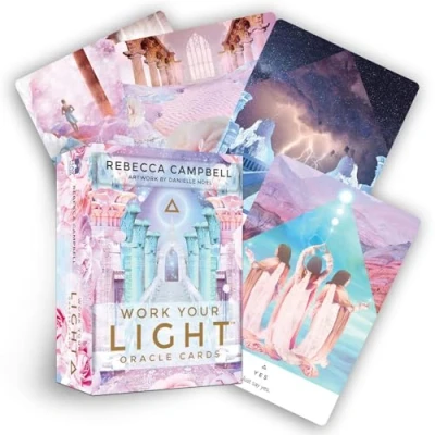 Image of Pastel Colored Work Your Light Oracle Cards 13.7x10cm (44 Card Deck) Fun &amp; Engaging Spiritual Connection Ideal for Game Night