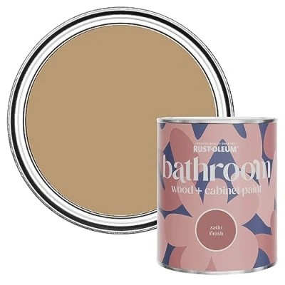 Image of Rust Oleum Orange Moisture Resistant Bathroom Wood and Cabinet Paint in Satin Finish FIRED CLAY 750ml