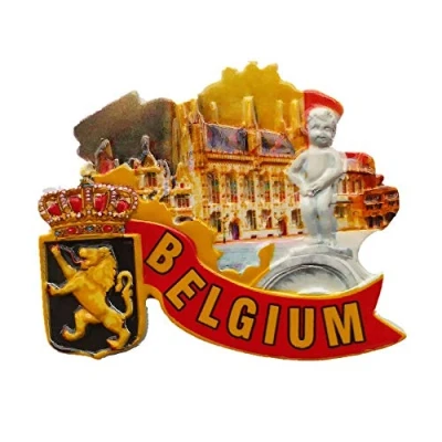 Image of Belgium 3D Fridge Magnet Tourist Souvenir Gift,Home &amp; kitchen Decoration Magnetic Sticker Refrigerator Collection