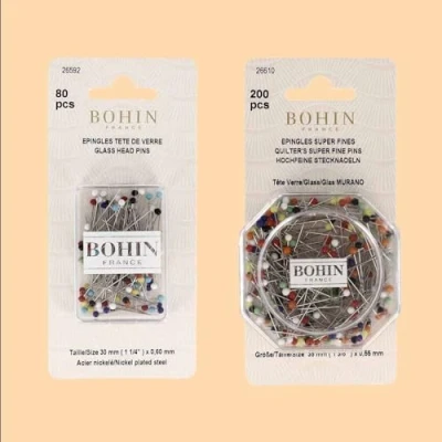 Image of Bohin Pins, Metal, Coloured Assortment, 30 x 0.6 mm