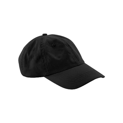 Image of Beechfield® B652N Organic Cotton 6 Panel Dad Cap Black