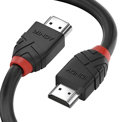 Image of Lindy 0.5m High Speed HDMI Cable, Black Line